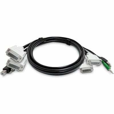 6FT DUAL-DVI KVM CABLE - USB 2.0 3.5MM AUDIO TAA