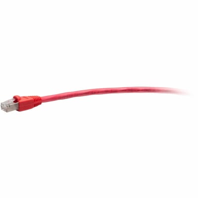 QS 5FT/1.5M RED BOOTED C6 STP CM TAA