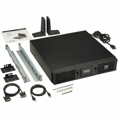 Eaton Tripp Lite Series SmartOnline 1500VA 1350W 120V Double-Conversion UPS - 8 Outlets, Extended Run, Network Card Included, LCD, USB, DB9, 2U Rack/Tower Battery Backup