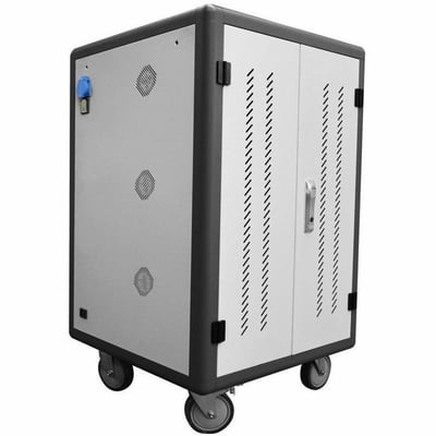 4XEM 36-Port Fixed Shelf Tablet & Laptop PDU Charging Cart