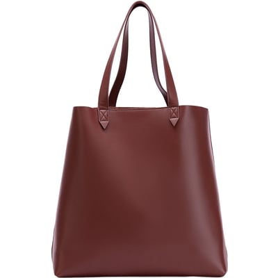 MADE EASY LEATHER TOTE BROWN