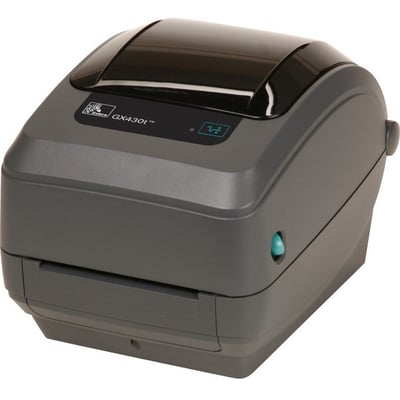 Zebra GX430t Desktop Thermal Transfer Printer - Monochrome - Label Print - Fast Ethernet - USB - Serial - With Cutter