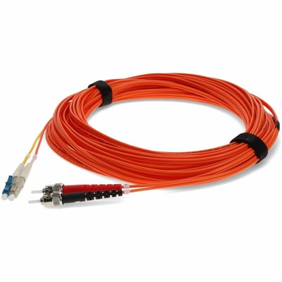 AddOn 15m ST (Male) Orange OM1 to LC (Male) Yellow OS2 Duplex OFNR Mode Conditioning Cable