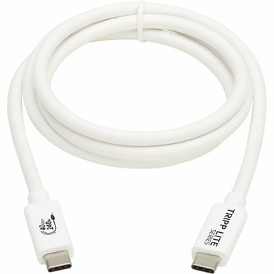 Eaton Tripp Lite Series USB4 40Gbps Cable (M/M) - USB-C, 8K 60 Hz, 240W PD Charging, White, 1 m (3.3 ft.)