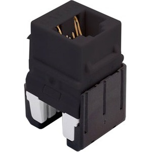 On-Q Quick Connect Cat 6a RJ45 Keystone Insert, Black (M10)