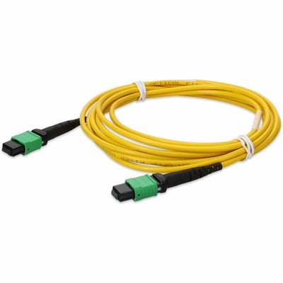 AddOn 4m MPO/APC (Male) to MPO/APC (Male) Yellow OS2 OFNR (Riser-Rated) 16-Strand SMF Fiber Patch Cable
