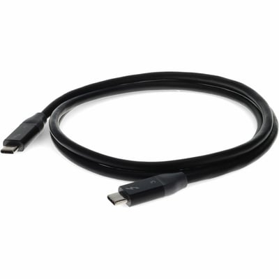 AddOn 1m USB C 3.1 Male to Male Black Cable