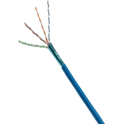 Panduit TX6A Copper Cable, Cat 6A, 23 AWG, UTP, Blue