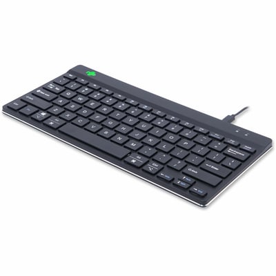 R-GO ERGONOMIC KEYBOARD, COMPACT, WITH BREAK LIGHT, QWERTY (US), BLACK, WIRED