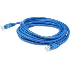 AddOn 50ft Blue CAT 5E Shielded PVC Ethernet Cable Snagless Easy Clear Boot RJ-45 M/M