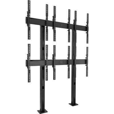 Chief Fusion Large 3x2 Portrait Adjustable Bolt-Down Freestanding Video Wall Mount - For Displays 42-46" - Black