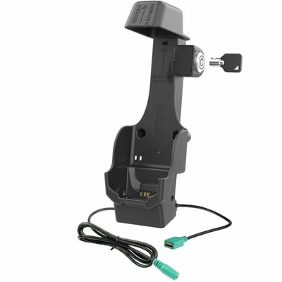 RAM Mounts Locking Powered Dock + Single USB-A for Zebra TC8300