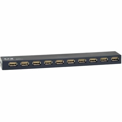 Tripp Lite by Eaton 10-Port USB 2.0 Mobile Hi-Speed Hub Notebook Laptop Bus Power AC