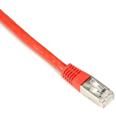 Black Box CAT6 250-MHz Stranded Patch Cable Slim Molded Boot - S/FTP, CM PVC, Red, 3FT