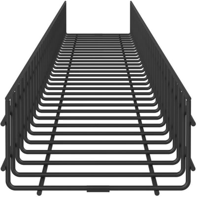 Panduit Wire Basket 4" H x 18" W, Black Powdered Coated