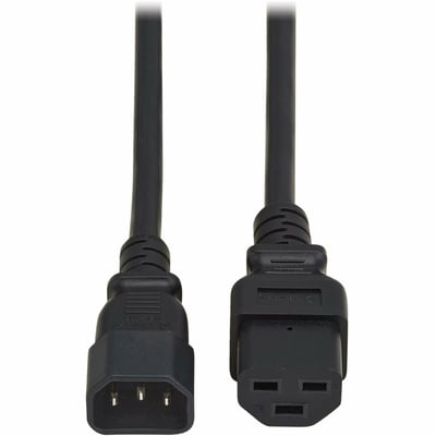 POWER CORD C14 C21 HEAVY-DUTY 15A 250V 14 AWG 2.5FT 0.6 M BLACK