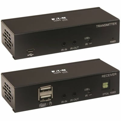 Tripp Lite by Eaton DisplayPort to HDMI over Cat6 Extender Kit KVM Support 4K 60Hz 4:4:4 USB PoC HDCP 2.2 230 ft. TAA