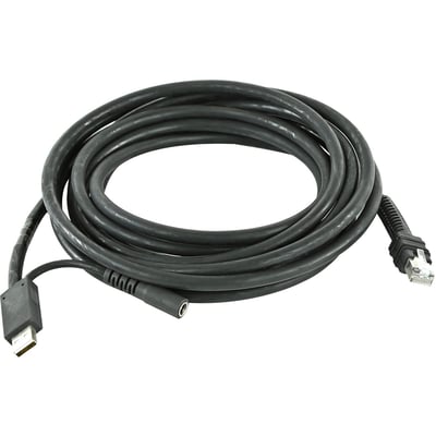 Zebra USB Cable (Shielded Series A Connector, 15ft. Straight), 12V