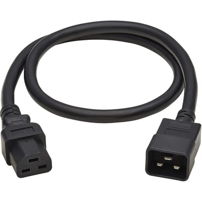 Eaton Tripp Lite Series Power Cord, C20 to C21 - Heavy-Duty, 20A, 250V, 12 AWG, 3 ft. (0.91 m), Black