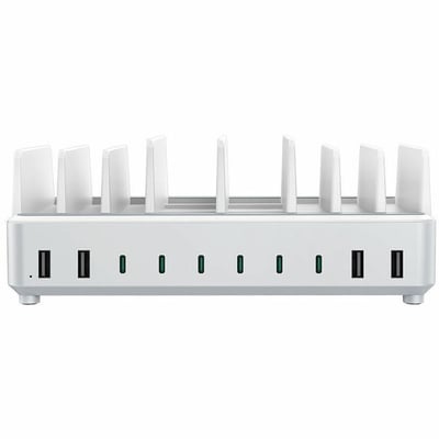 120W 10 PORT CHARGING STATION USB C USB A MULTIPORT CHARGING