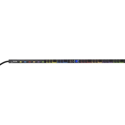 Eaton Managed rack PDU, 0U, CS8365 input, 14.4 kW max, 200-240V, 40A, 6 ft cord, Three-phase, Outlets: (12) C13 Outlet grip, (12) C19 Outlet grip