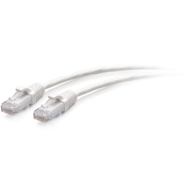 C2G 1ft Cat6a Snagless Unshielded (UTP) Slim Ethernet Patch Cable - White