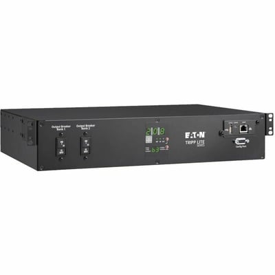 Tripp Lite by Eaton 5.8kW 208/240V Single-Phase ATS/Monitored PDU - 16 C13, 2 C19 & 1 L6-30R Outlets, Dual L6-30P Inputs, 10 ft. Cords, 2U, TAA
