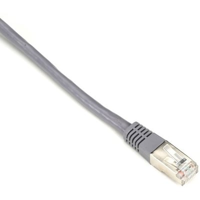 Black Box CAT6 250-MHz Stranded Patch Cable Slim Molded Boot - S/FTP, CM PVC, Gray, 15FT