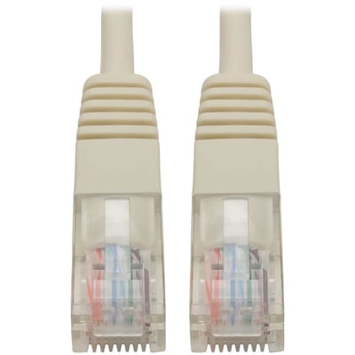 Eaton Tripp Lite Series Cat5e 350 MHz Molded (UTP) Ethernet Cable (RJ45 M/M), PoE - White, 1 ft. (0.31 m)