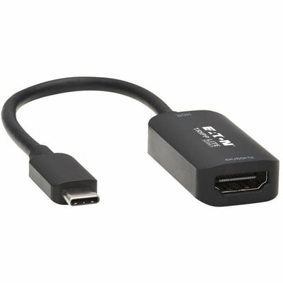 Tripp Lite by Eaton USB-C to HDMI Active Adapter Cable (M/F) 4K 60 Hz HDR 4:4:4 DP 1.2 Alt Mode HDCP 2.2 Black 6 in. (15.2 cm)