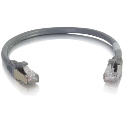 0.5FT/0.15M CAT6A SNAGLESS STP CABLE-GRY