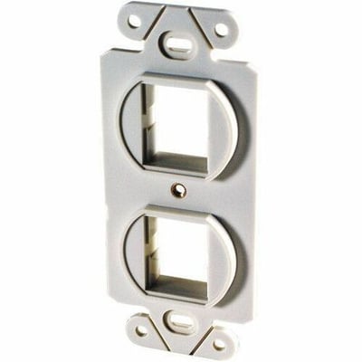 Ortronics TracJack 106-Type Frame, Two-Port, White