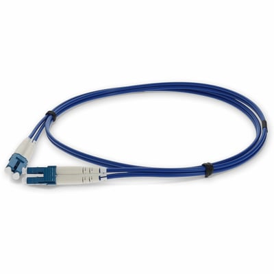 AddOn 3m LC (Male) to LC (Male) Blue OS2 Duplex Fiber OFNR (Riser-Rated) Armored Patch Cable
