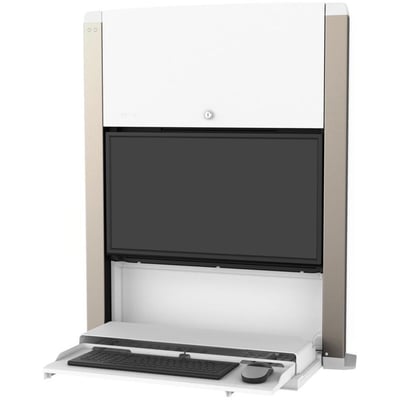 Ergotron CareFit Mounting Enclosure for LCD Display, Mini PC, Computer - White