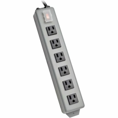 Tripp Lite by Eaton Waber Industrial Power Strip Metal Lighted Power Switch 6-Outlet 6 ft. (1.83 m) Cord