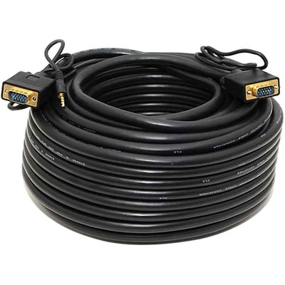SUPER VGA HD15 M/M CABLE W/ AUDIO 100FT
