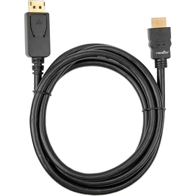 Rocstor Premium DisplayPort to HDMI Converter Cable - 6 ft - 4K - 1 Pack