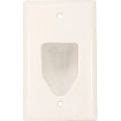 LOW VOLTAGE CABLE WALL PLATE - WHITE