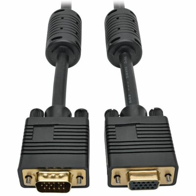 Tripp Lite by Eaton VGA Coax High-Resolution Monitor Extension Cable with RGB Coax (HD15 M/F), 3 ft.