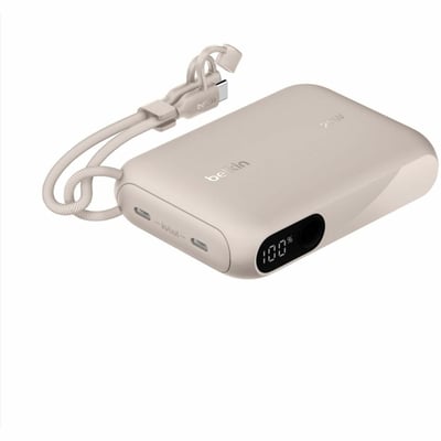 BOOSTCHARGE POWER BANK 10K W/ DISPLAY SAND