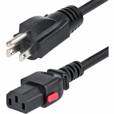 10FT COMPUTER POWER CORD TAA NEMA 5-15P TO LOCKING C13 125V 10A