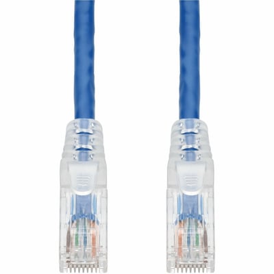 AddOn 8ft Blue CAT 6 PVC Ethernet Cable Snagless Easy Clear Boot TAA RJ-45 M/M
