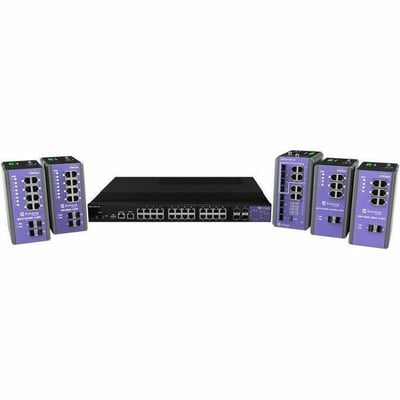 12-PORT ISW INDUSTRIAL ETHERNET SWITCH 4 10/100/1000BASE-T 90W POE PORTS, 4 COMB