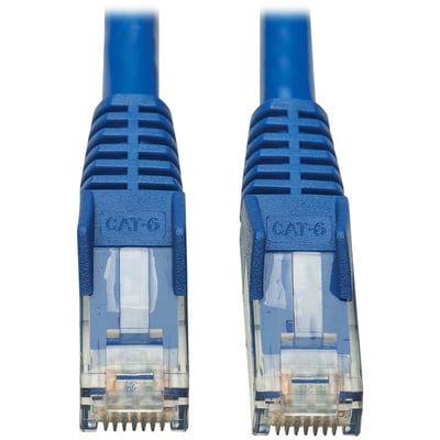 Eaton Tripp Lite Series Cat6 Gigabit Snagless Molded UTP Ethernet Cable (RJ45 M/M), PoE, CMR-LP, Blue, 3 ft. (0.91 m)