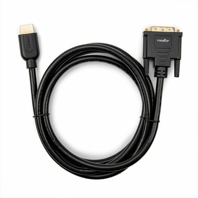 Rocstor Premium HDMI to DVI-D Cable - M/M - 6 ft - 1 x DVI-D Male - 1 x Male HDMI
