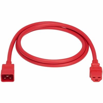 POWER CORD C20 C21 HEAVY-DUTY 20A 250V 12 AWG 5FT RED