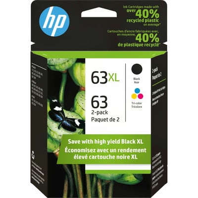 KIT HP 63 BLACK TRI-COLOR INK