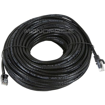 FLEXBOOT SERIES CAT6 24AWG UTP ETHERNET NETWORK PATCH CABLE, 100FT BLACK