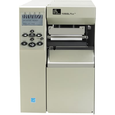 Zebra 105SLPlus Desktop Thermal Transfer Printer - Monochrome - Label Print - Fast Ethernet - USB - Serial - Parallel