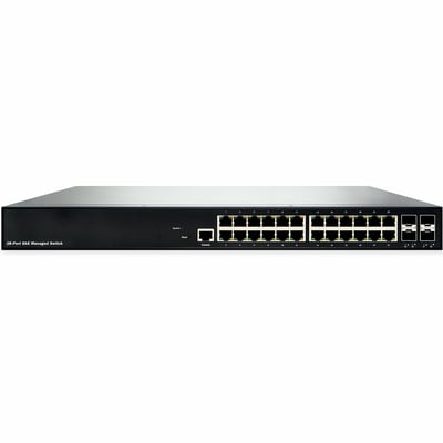 GBE MANAGED SWITCH (24) RJ-45 (4) 1/10G SFP+ (1) DB9